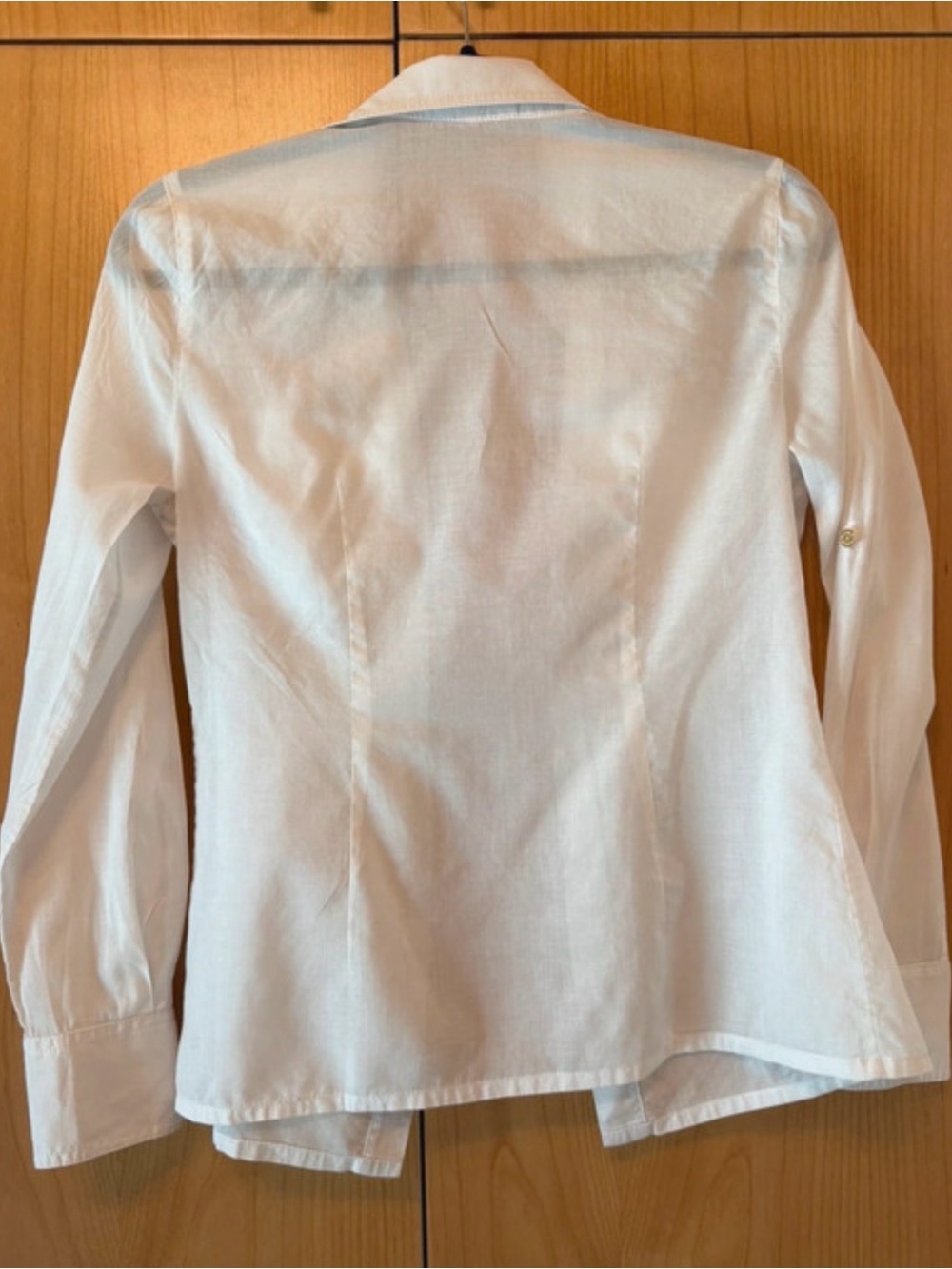 Tory Burch White Button-Down Shirt with Gold Buttons - Picture 3 of 7